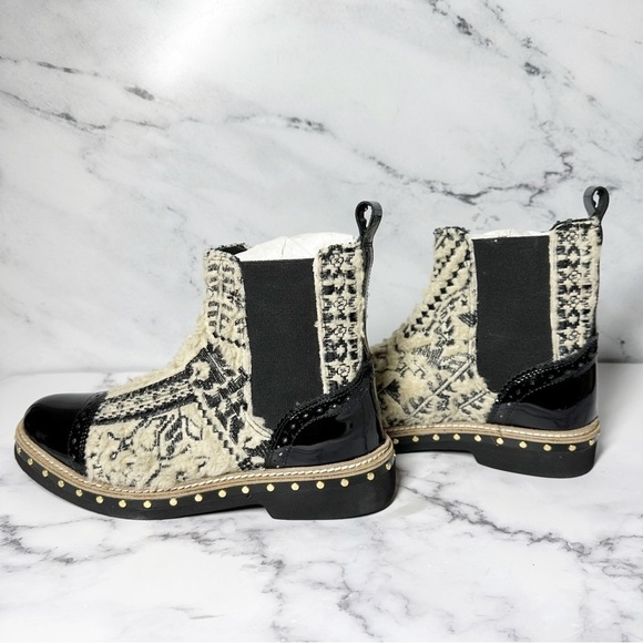 Free People Textile Atlas Chelsea Boot Beige Size EU 36.5 - Picture 5 of 12